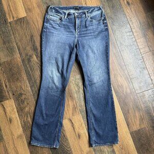 Silver Jeans Co. Women’s Bootcut Jeans Size 14W/33 Stretch Mid-Rise